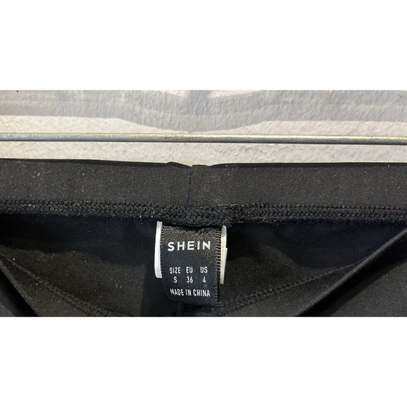 Women’s SHEIN Black And White LOVE Athletic Track Elastic Waist Pants Small 4 6 - Picture 6 of 7